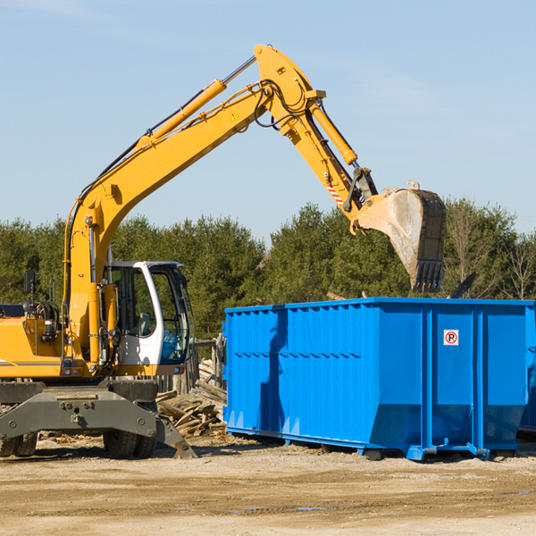 can i choose the location where the residential dumpster will be placed in Hartland Illinois